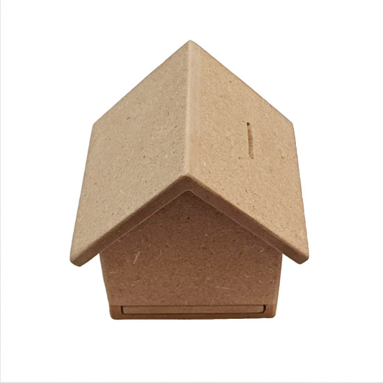 Κουμπαράς Σπιτάκι MDF 13 x 12.5 x 11εκ.