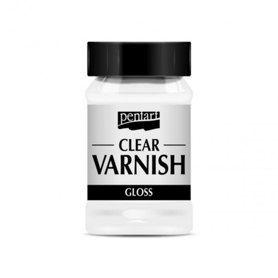 Βερνίκι διαφανές γυαλιστερό διαλύτου Clear Varnish Glossy ,100ml Pentart