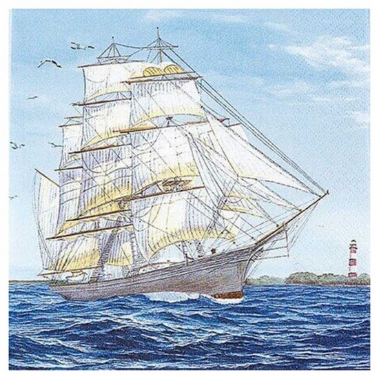 Χαρτοπετσέτα για Decoupage Sailing Ship