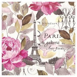 Χαρτοπετσέτα για Decoupage  Jardin Paris pink