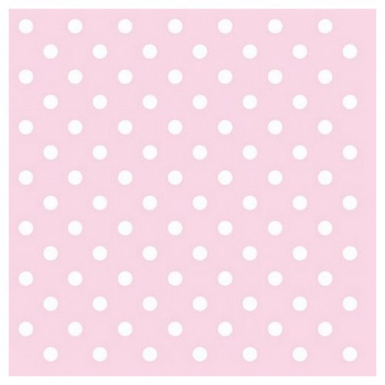 Χαρτοπετσέτα για Decoupage  Pastel Dots Rose