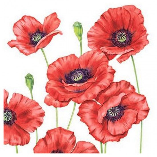 Χαρτοπετσέτα για Decoupage Romantic Poppy