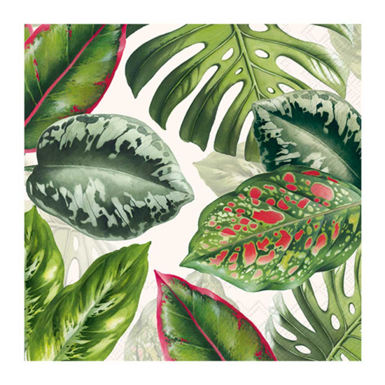 Χαρτοπετσέτα decoupage, 1 τεμ, Εξωτικά φύλλα