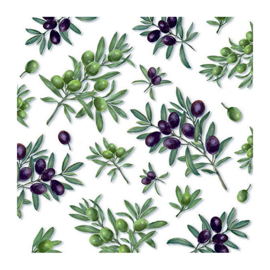 Χαρτοπετσέτα για decoupage, 1τεμ, Ελιές σε κλαδάκια