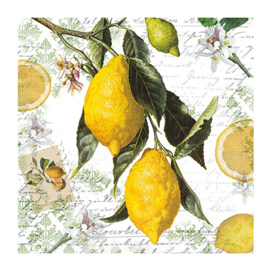 Χαρτοπετσέτα για decoupage, 1τεμ, Lemon