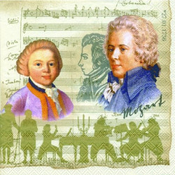 Χαρτοπετσέτα για Decoupage, Mozart cream, 1τεμ.