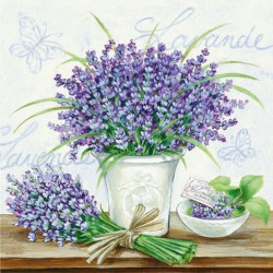 Χαρτοπετσέτα για Decoupage Lavender Scene Cream, 1 τεμ