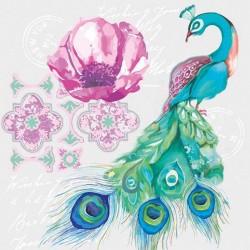 Χαρτοπετσέτα για Decoupage, Flower peacock, 1τεμ