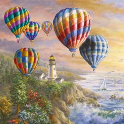 Χαρτοπετσέτα για Decoupage, Hot Air Balloons 1 τεμ.