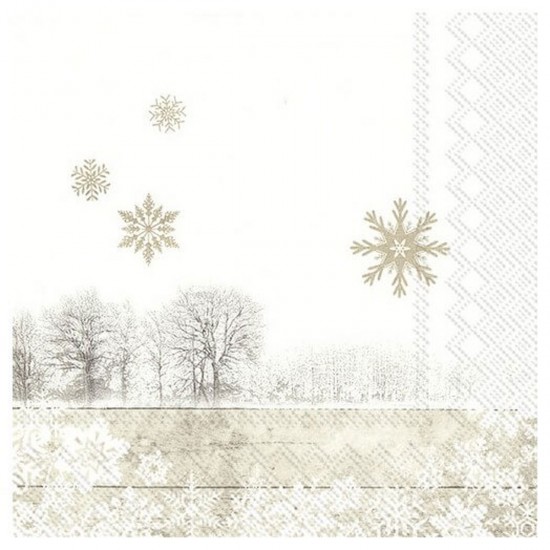 Χαρτοπετσέτα για decoupage  Silent winter day linen