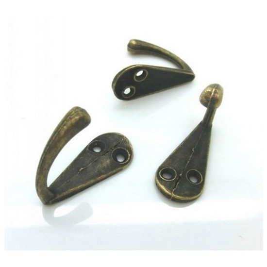 Κρεμάστρες Bronze metal , 33x14mm – σετ 4 τεμ