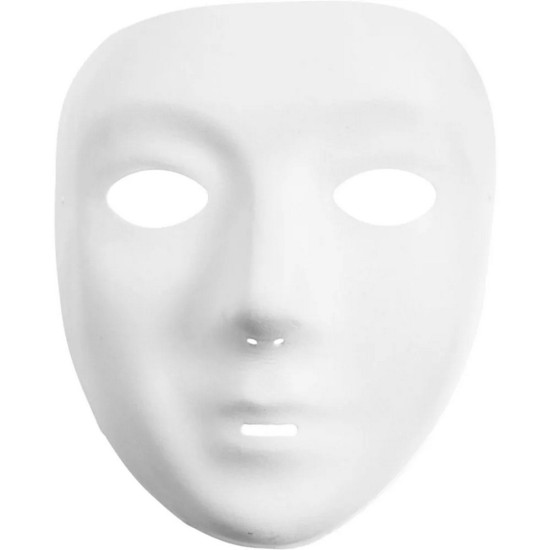 Μάσκα προσώπου λευκή, 17.5x14cm