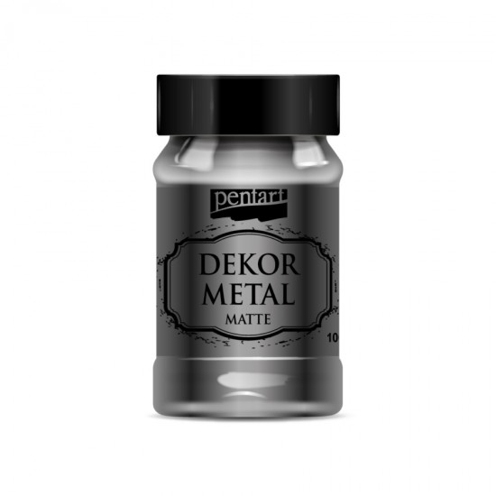 Μεταλλικό Χρώμα Κιμωλίας Dekor Metal Pentart 100ml - Anthracite