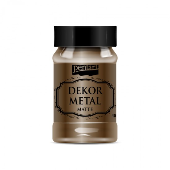 Μεταλλικό Χρώμα Κιμωλίας Dekor Metal Pentart 100ml - Chocolate