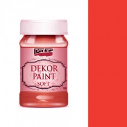 Χρώμα Κιμωλίας Dekor Soft Paint 100ml Pentart - Red