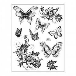 Σφραγίδα Viva Decor „Flowers & Butterflies II“ 14 x 18 cm