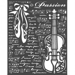 Thick stencil 20x25cm  Passion Violin