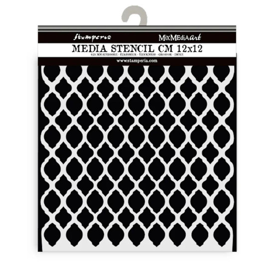 Thick Stencil 12x12cm, Stamperia,Timeless, Texture net
