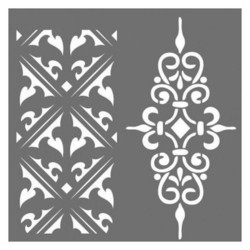 Στένσιλ DecoChic 30x30cm, Tiles and Emblem