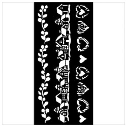 Thick Stencil Stamperia 12x25cm, The Owl’s House, 3 γιρλάντες