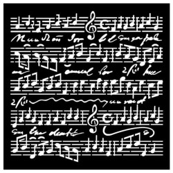 Thick Stencil 18x18cm, Music Scores