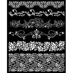 Thick Stencil Stamperia 20x25cm, Romance Forever, Border