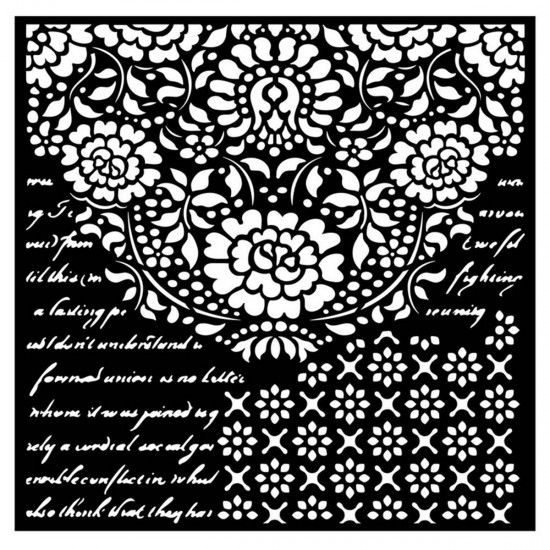 Thick Stencil Stamperia 18x18cm, Desire, Lace