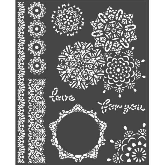 Thick stencil Stamperia 20x25cm, Passion, Lace